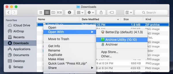 zip file app for mac